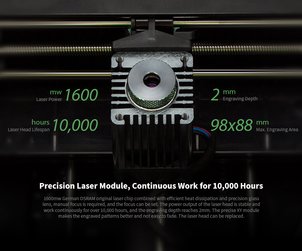 Alfawise C50 Smart Laser Engraver  Precise Module
