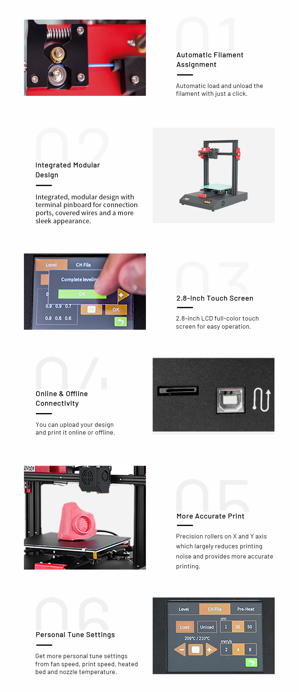 Anet ET4 FDM 3D Printer Touch Control  Quick Assembly