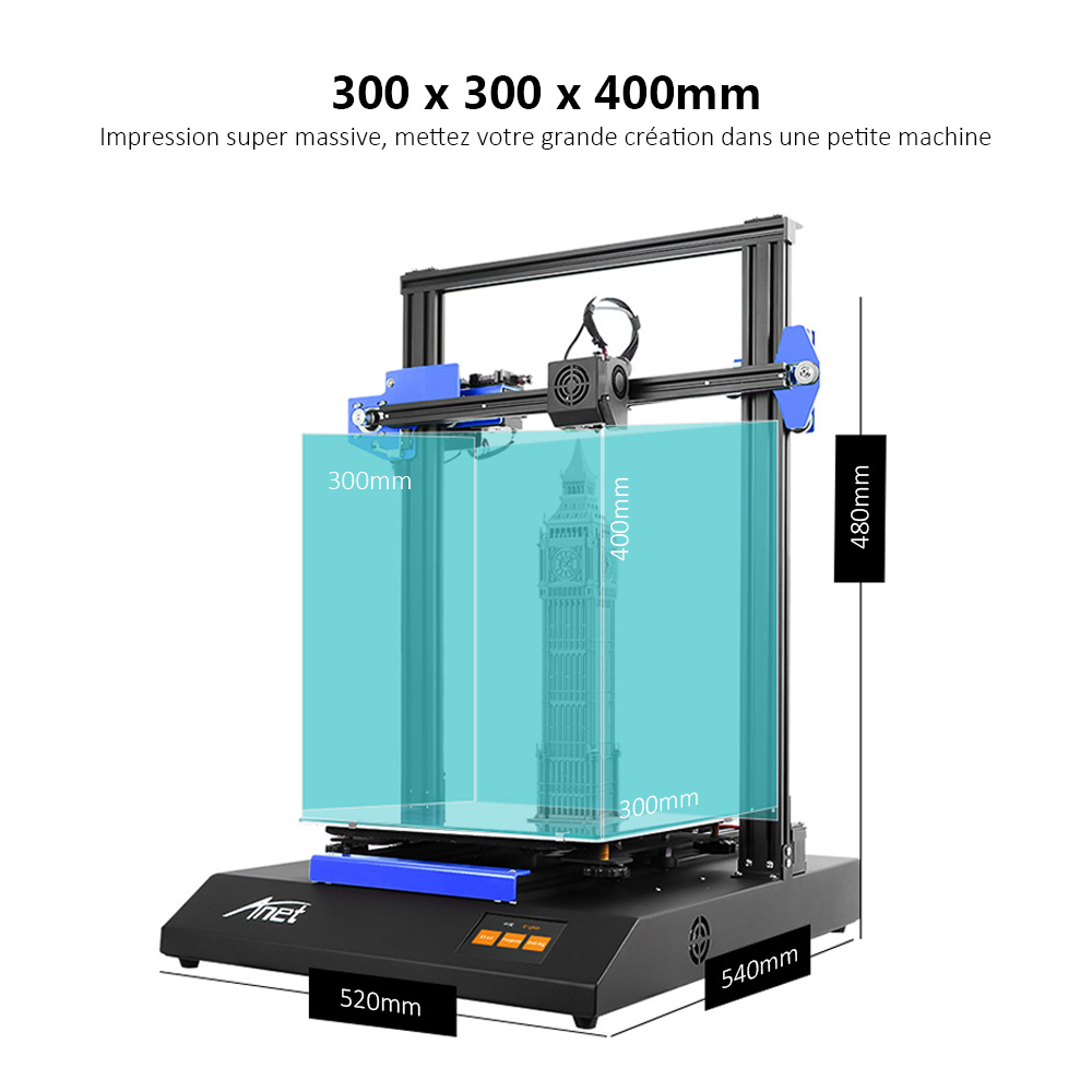 Anet ET5X 3D Printer Touch Screen Filament Detection Auto Leveling