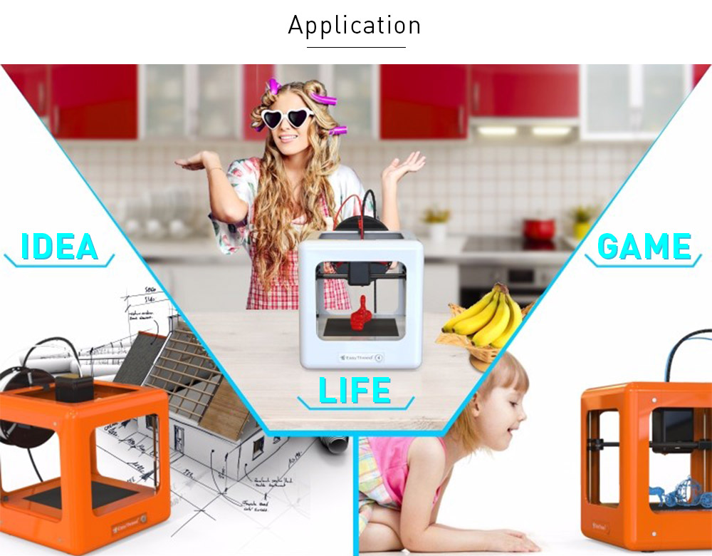 Easythreed  NANO Mini Educational Household FDM 3D Printer - Orange EU